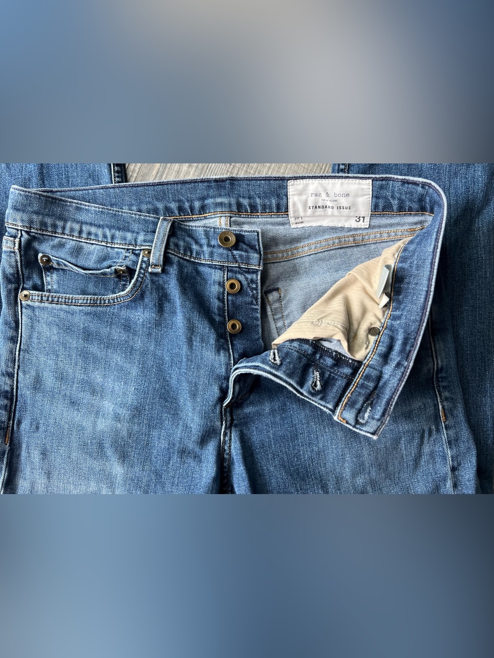 rag & bone men’s Button-Fly Denim Jeans
